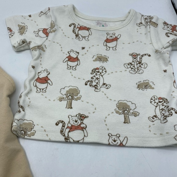 Disney Baby Pooh Bear Romper Overalls Cotton Blend Soft 6-9 Months  Bee Happy 2 - Picture 4 of 6